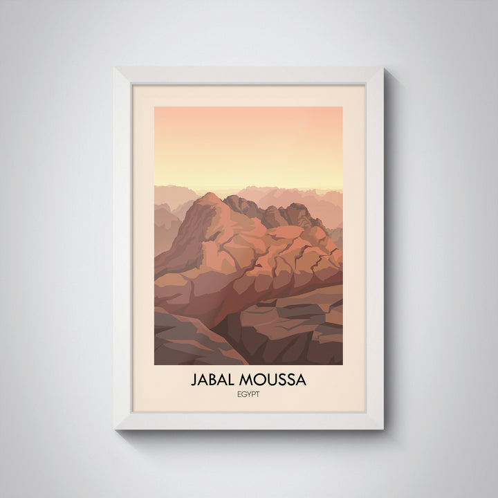 Jabal Moussa Egypt Travel Poster