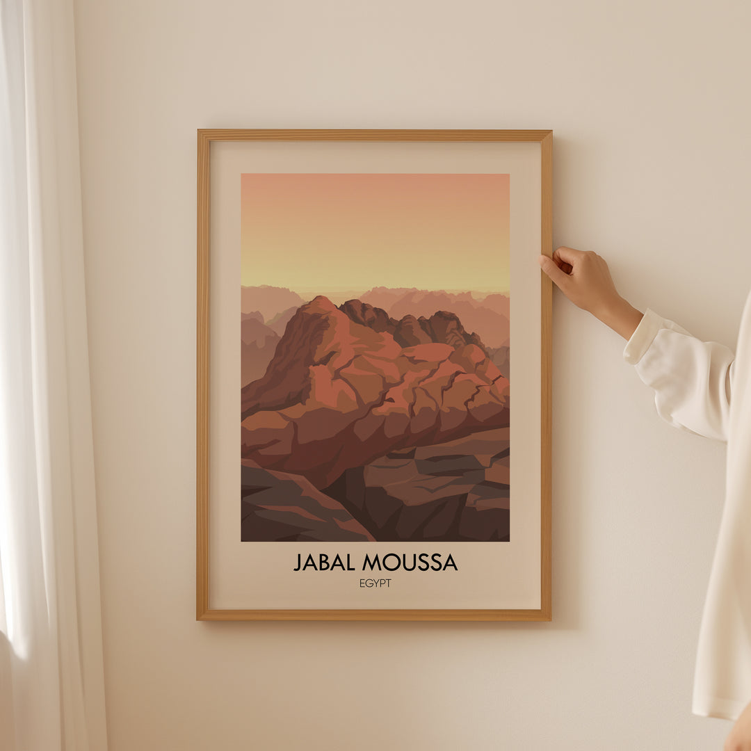 Jabal Moussa Egypt Travel Poster