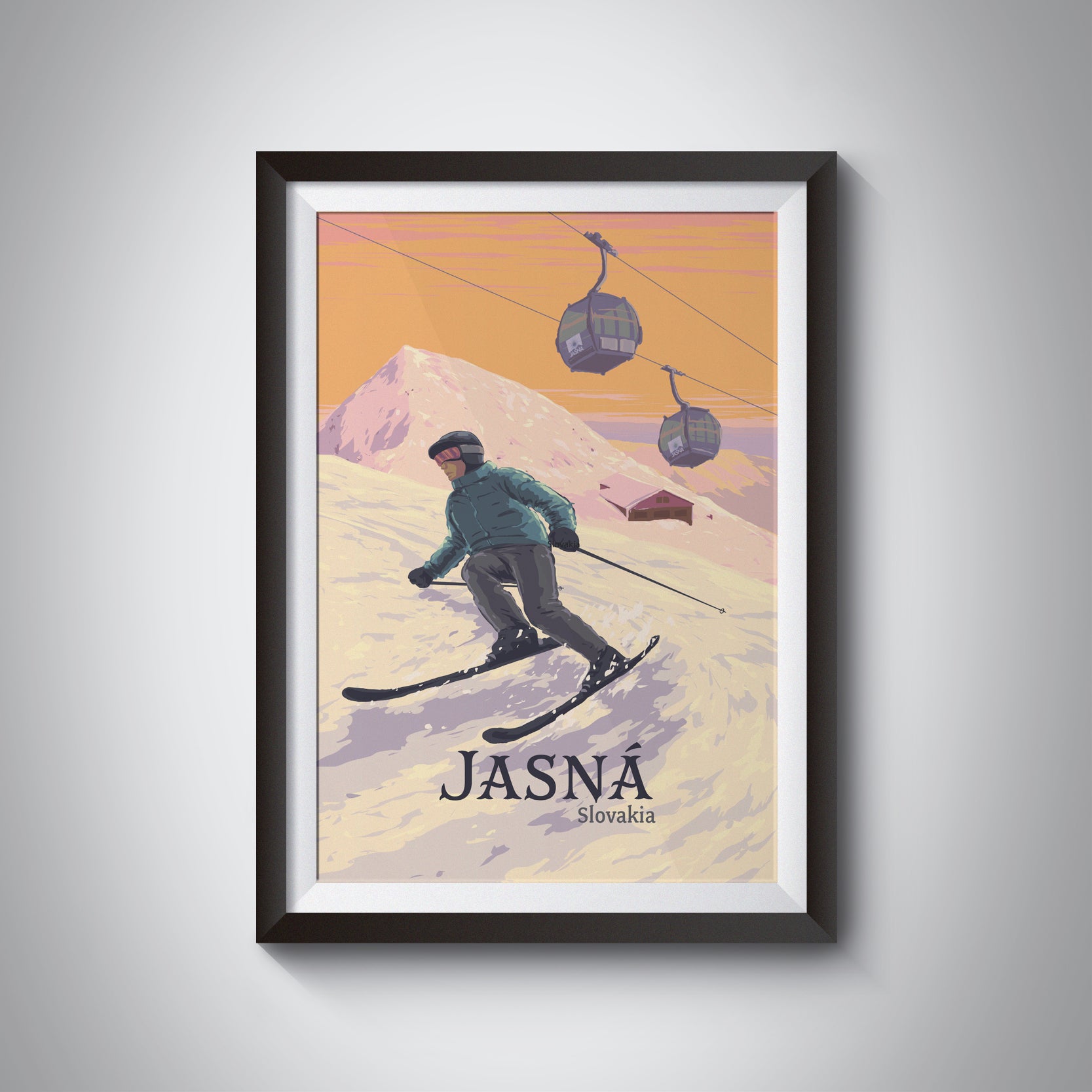 Jasna Ski Resort Slovakia Travel Poster