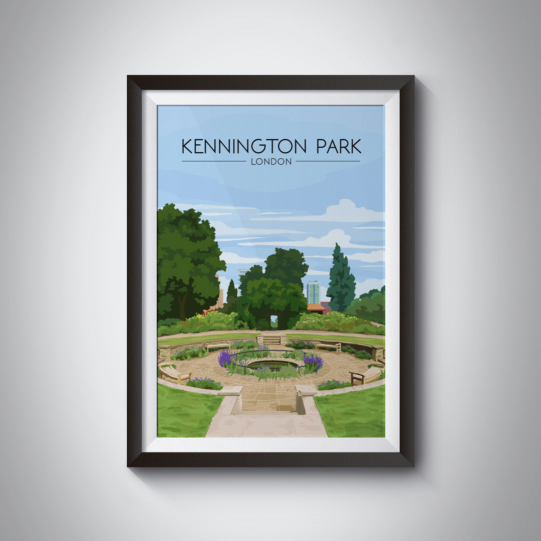 Kennington Park London Travel Poster