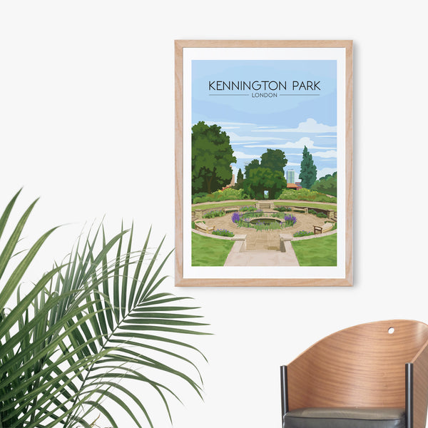 Kennington Park London Travel Poster