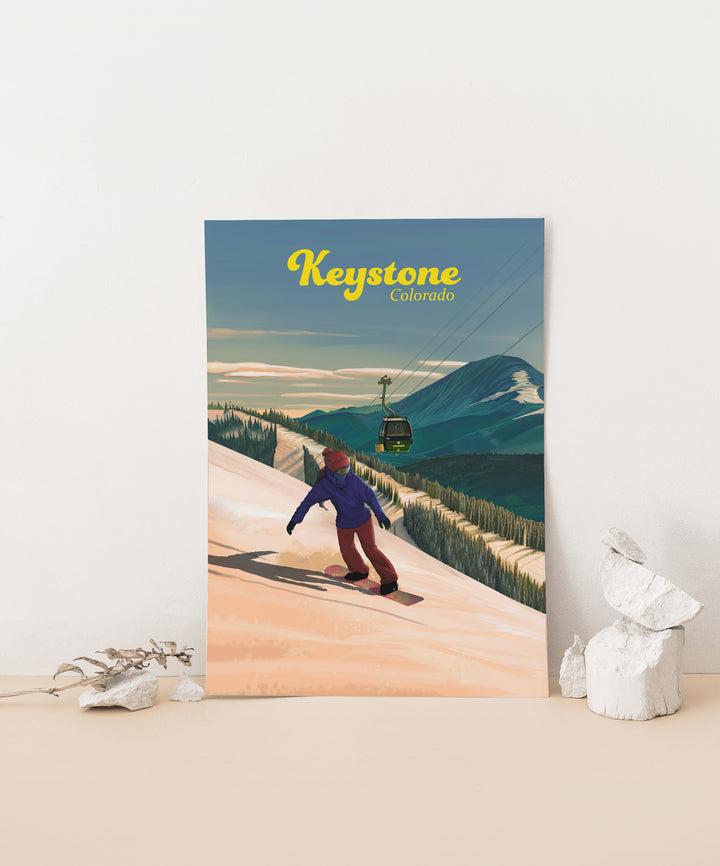 Keystone Snowboarding Travel Poster