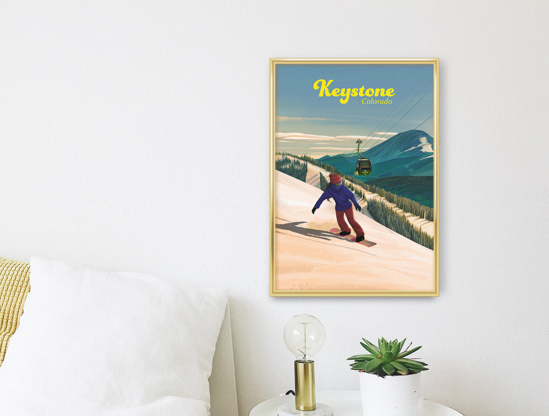 Keystone Snowboarding Travel Poster