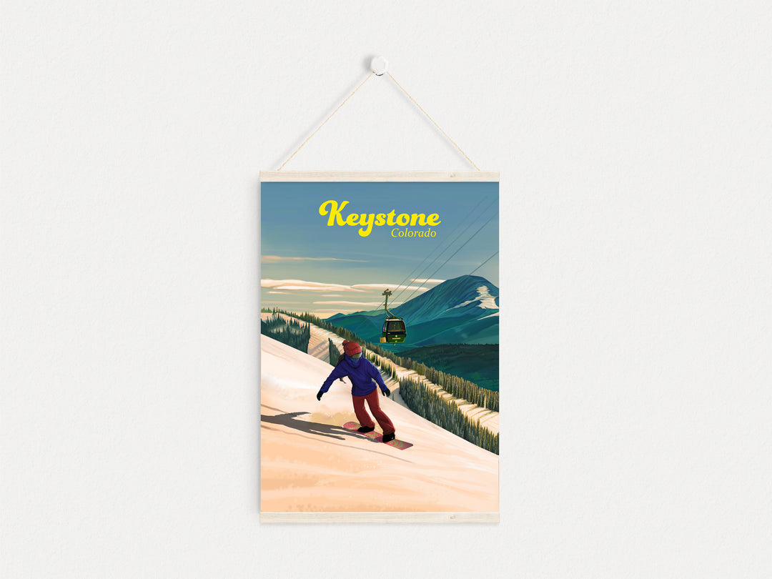 Keystone Snowboarding Travel Poster