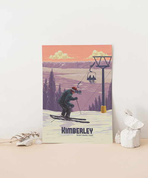 Kimberley Ski Resort Canada Travel Poster