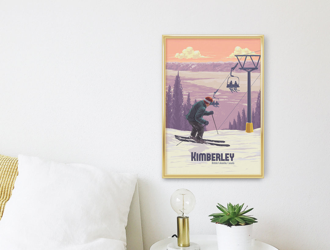 Kimberley Ski Resort Canada Travel Poster