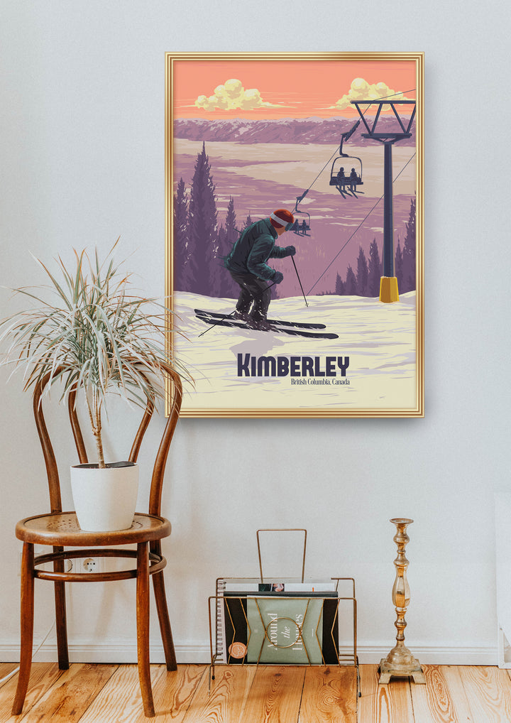 Kimberley Ski Resort Canada Travel Poster