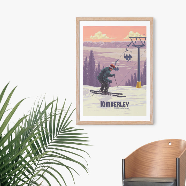 Kimberley Ski Resort Canada Travel Poster