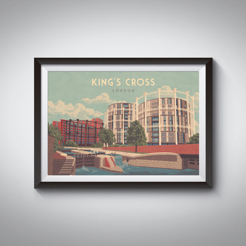 Kings Cross London Travel Poster