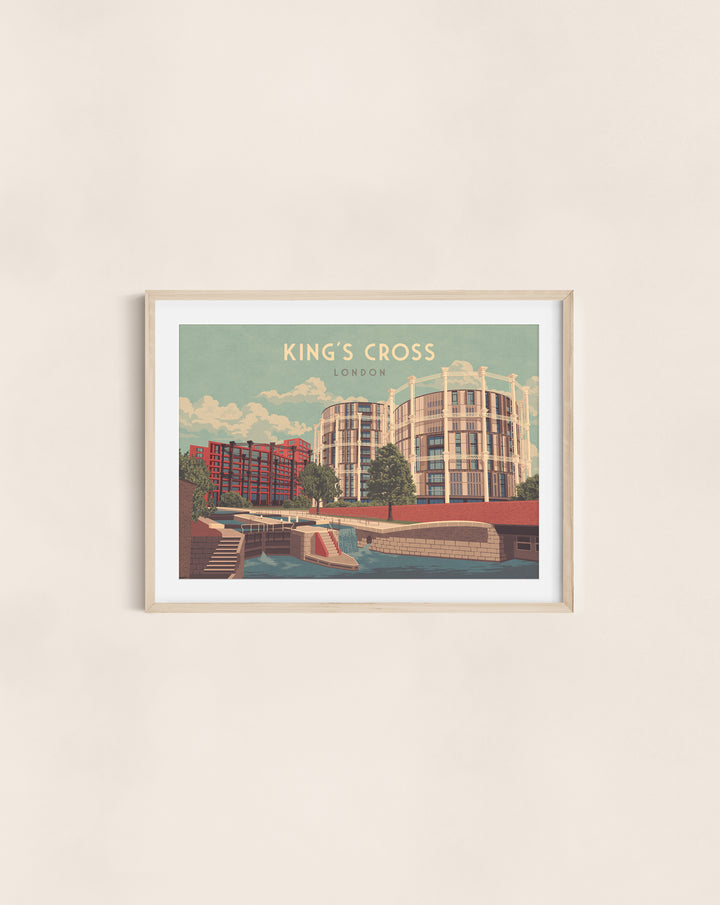 Kings Cross London Travel Poster