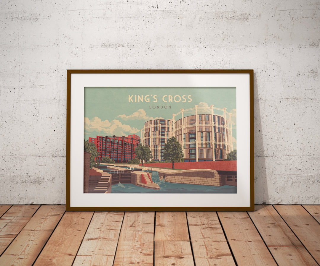 Kings Cross London Travel Poster