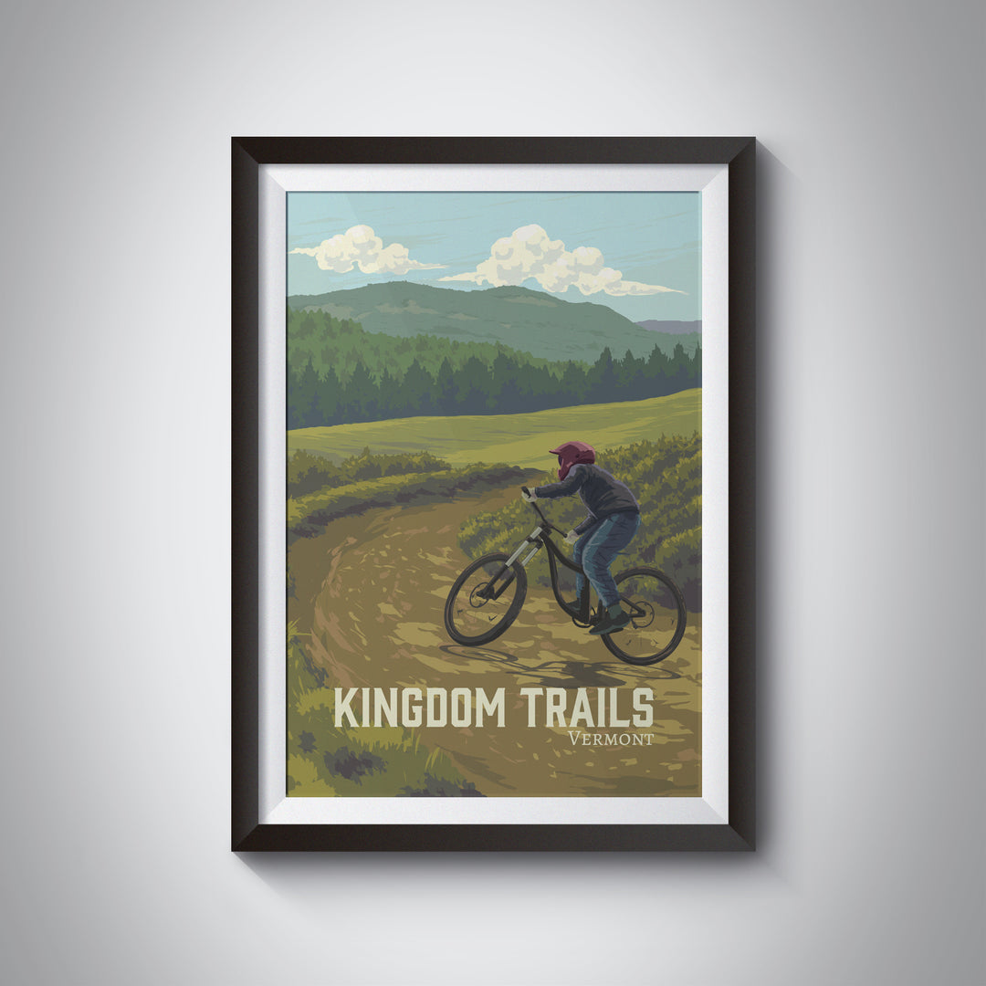 Kingdom Trails Vermont Mountain Biking Travel Poster