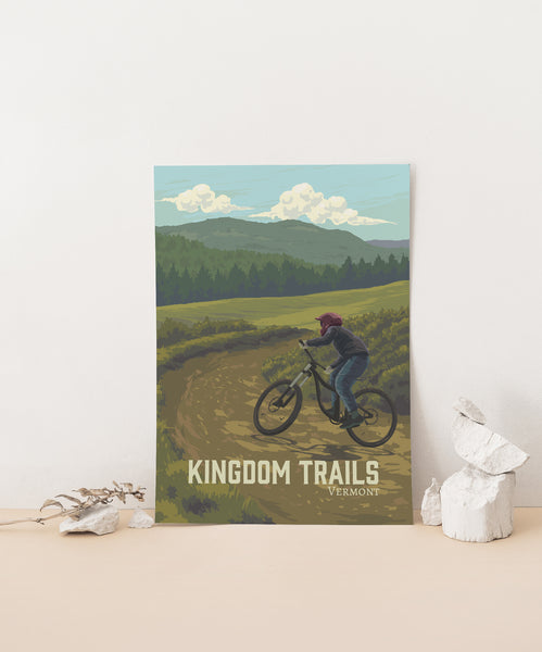 Kingdom Trails Vermont Mountain Biking Travel Poster