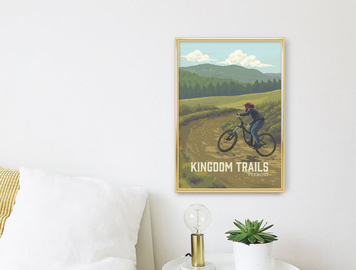 Kingdom Trails Vermont Mountain Biking Travel Poster