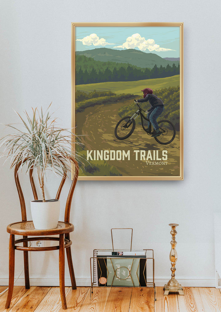 Kingdom Trails Vermont Mountain Biking Travel Poster