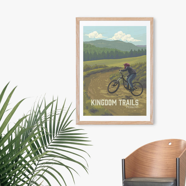 Kingdom Trails Vermont Mountain Biking Travel Poster