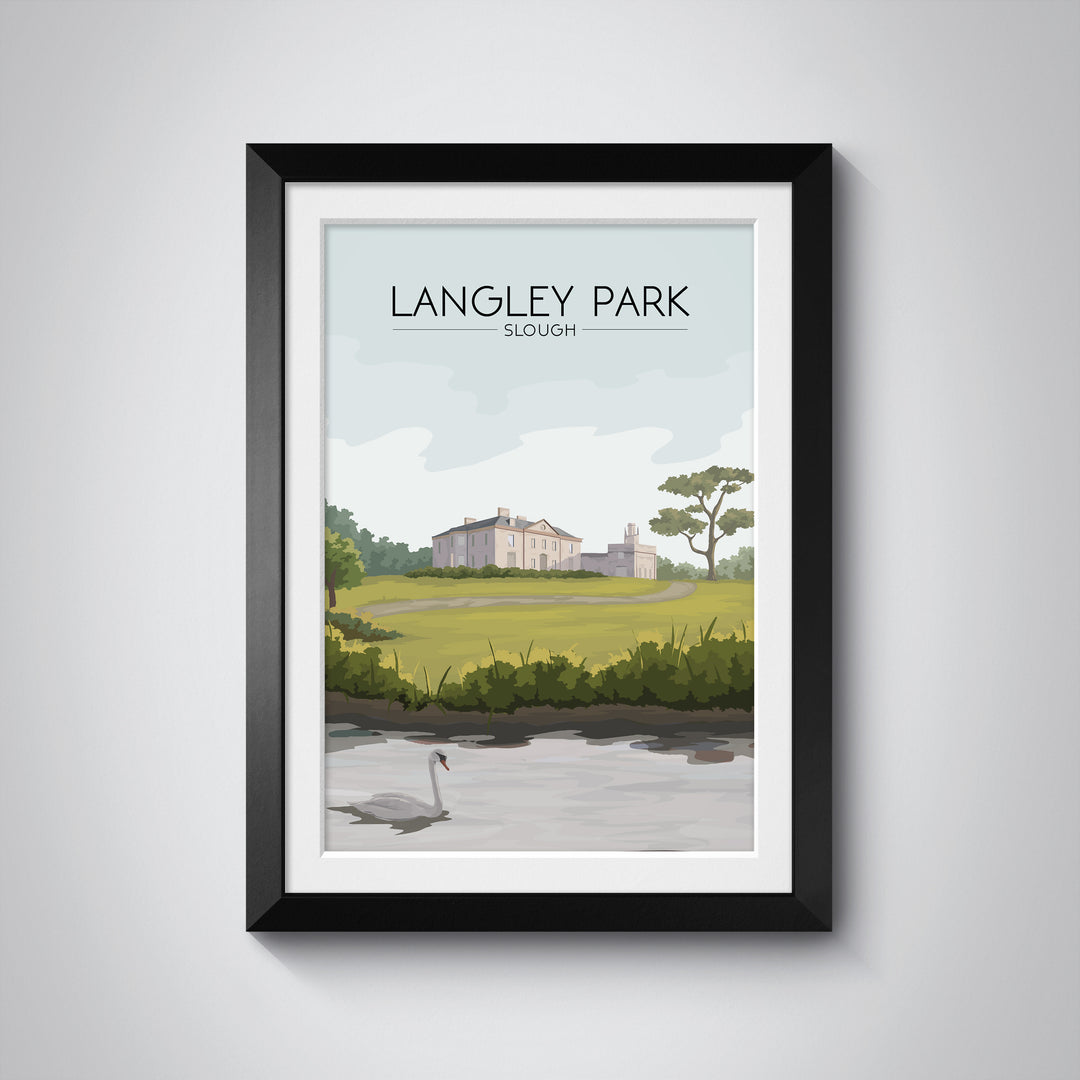 Langley Park Slough Travel Poster