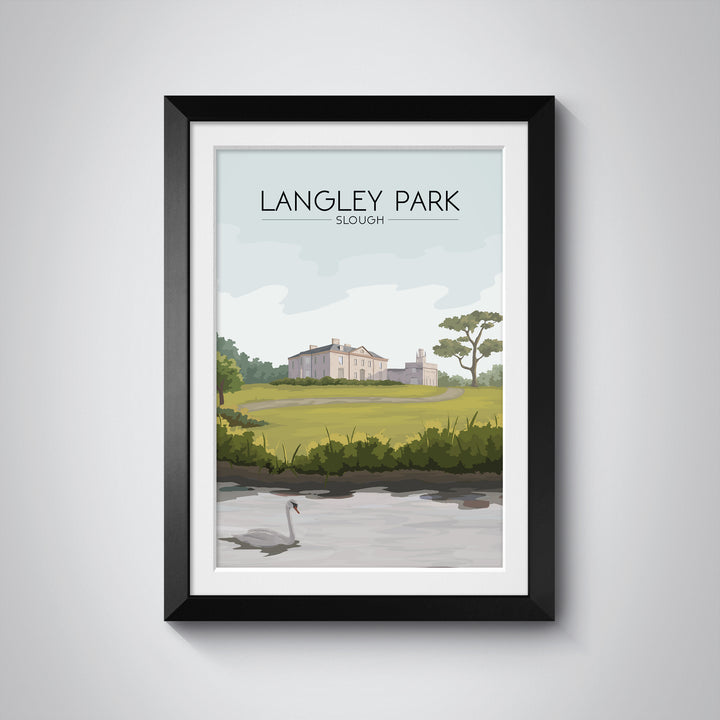 Langley Park Slough Travel Poster