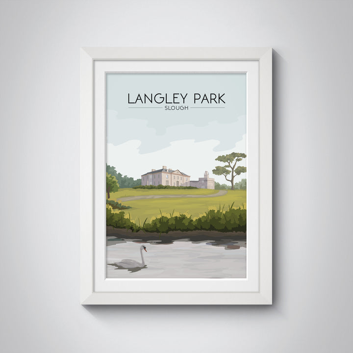 Langley Park Slough Travel Poster