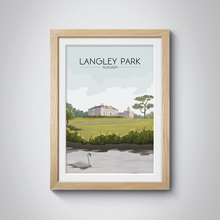 Langley Park Slough Travel Poster