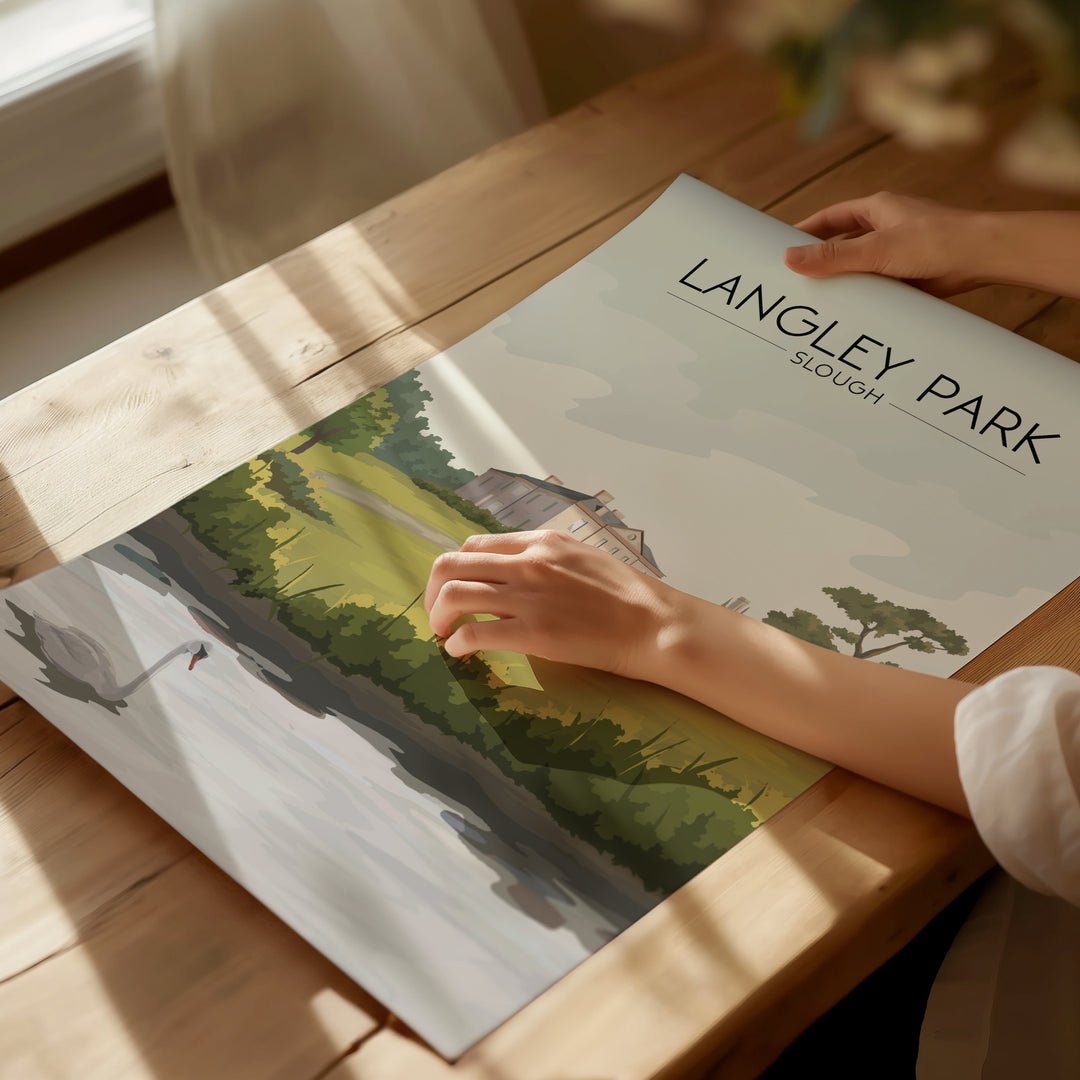 Langley Park Slough Travel Poster