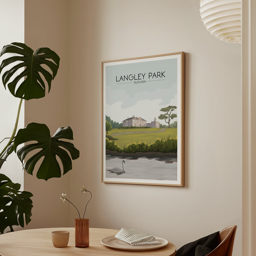 Langley Park Slough Travel Poster