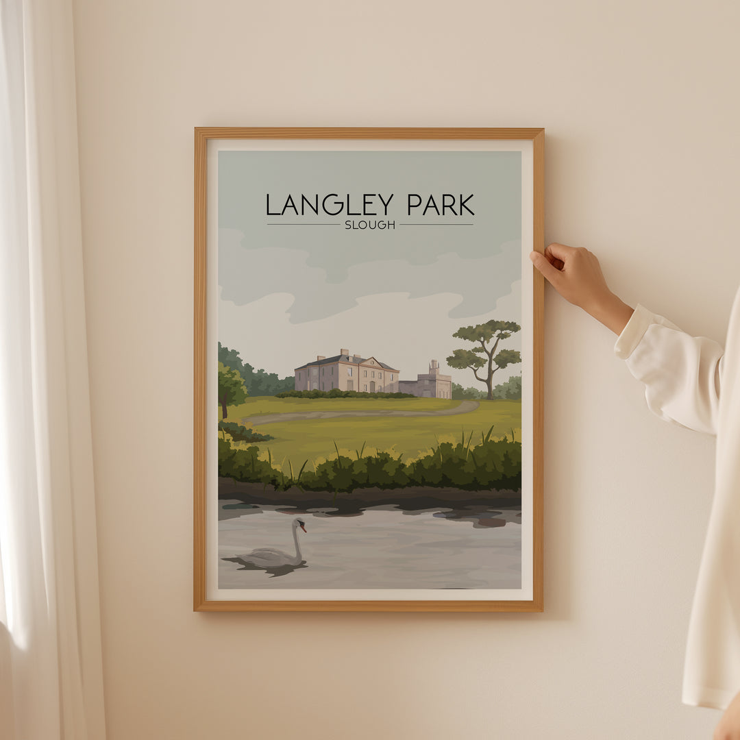 Langley Park Slough Travel Poster