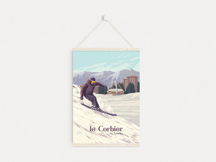 Le Corbier Ski Resort France Travel Poster