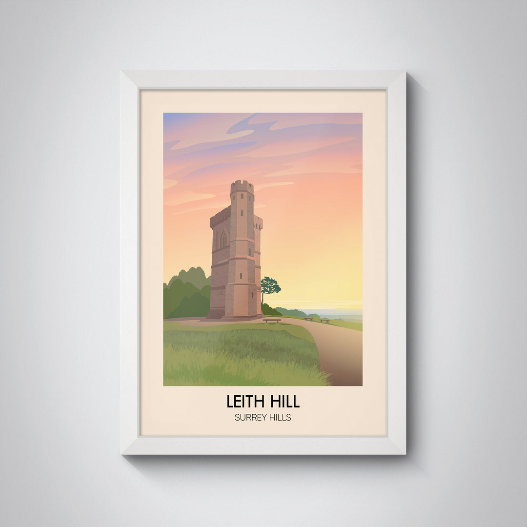 Leith Hill Surrey Hills Travel Poster