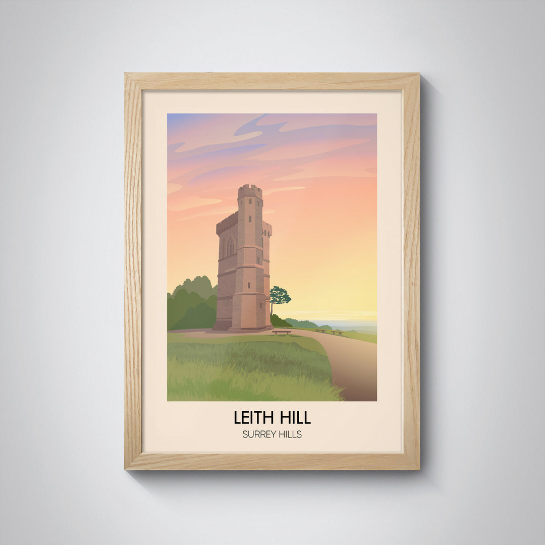 Leith Hill Surrey Hills Travel Poster