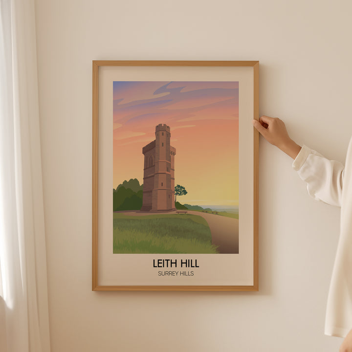 Leith Hill Surrey Hills Travel Poster