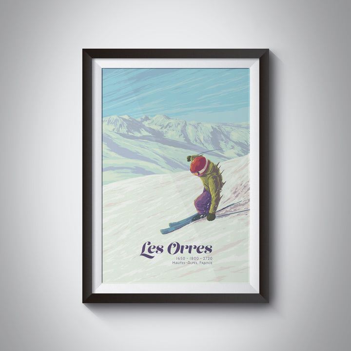 Les Orres France Ski Resort Poster