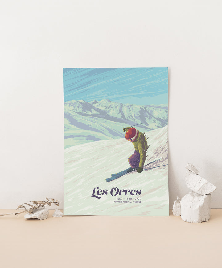 Les Orres France Ski Resort Poster