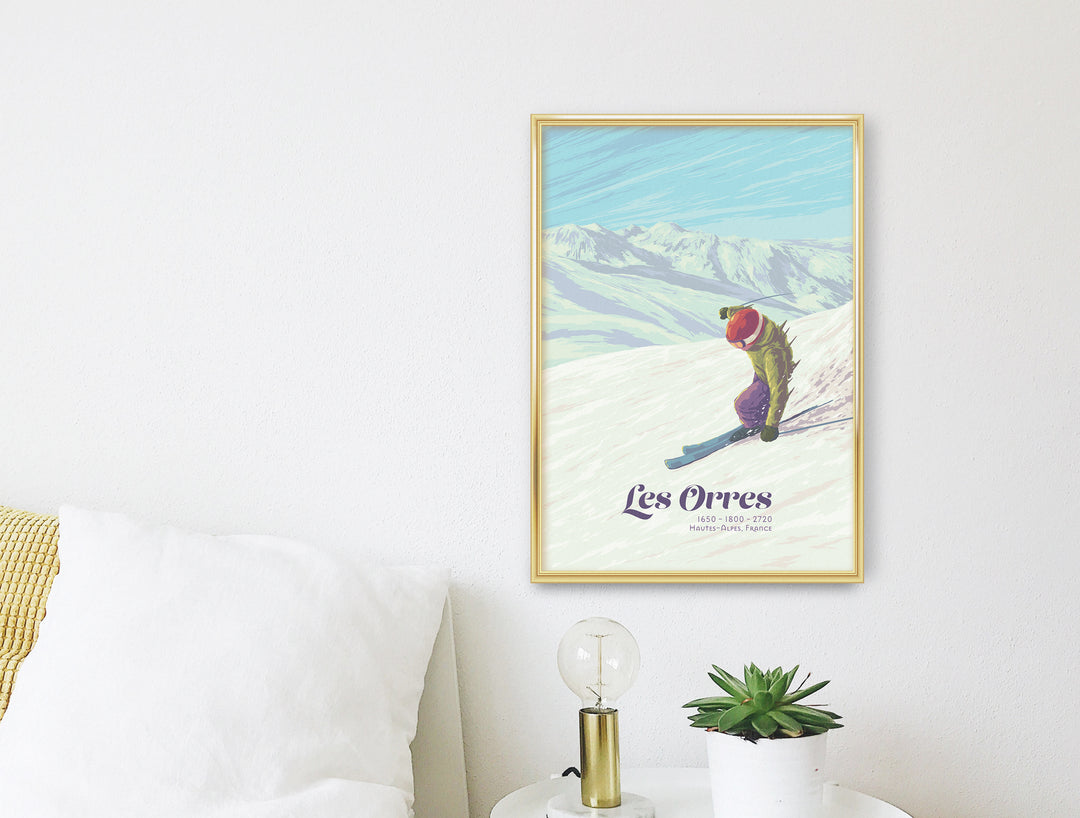 Les Orres France Ski Resort Poster