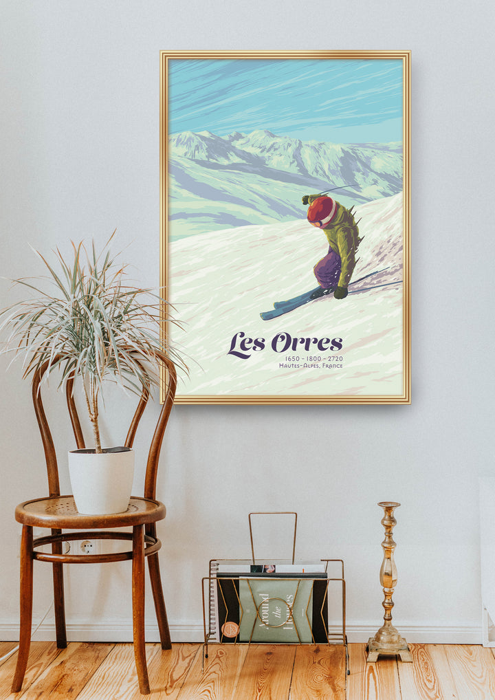 Les Orres France Ski Resort Poster