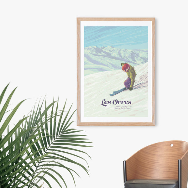 Les Orres France Ski Resort Poster
