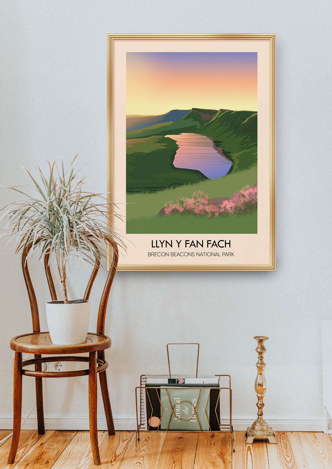 Llyn y Fan Fach Brecon Beacons National Park Wales Travel Poster