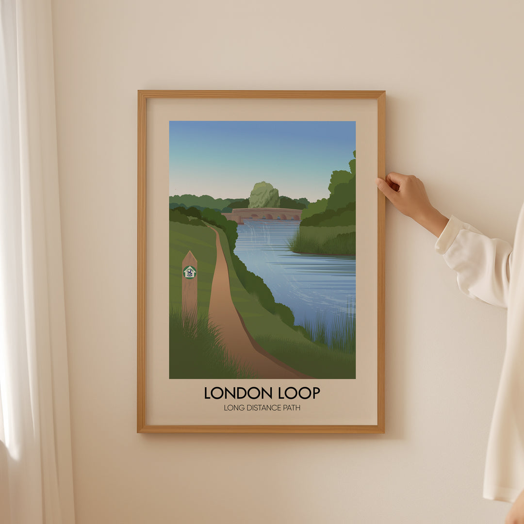 London Loop Long Distance Path Travel Poster