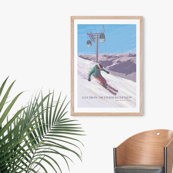Luchon-Superbagnères France Ski Resort Poster