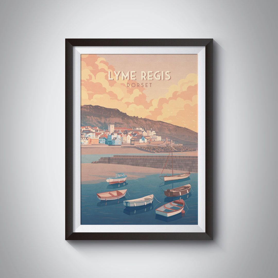 Lyme Regis Seaside Travel Poster