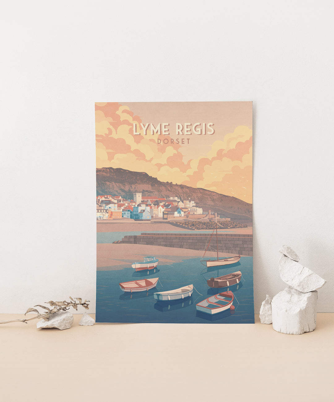 Lyme Regis Seaside Travel Poster