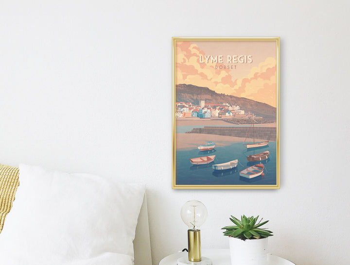 Lyme Regis Seaside Travel Poster