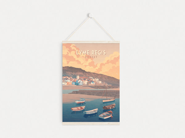 Lyme Regis Seaside Travel Poster