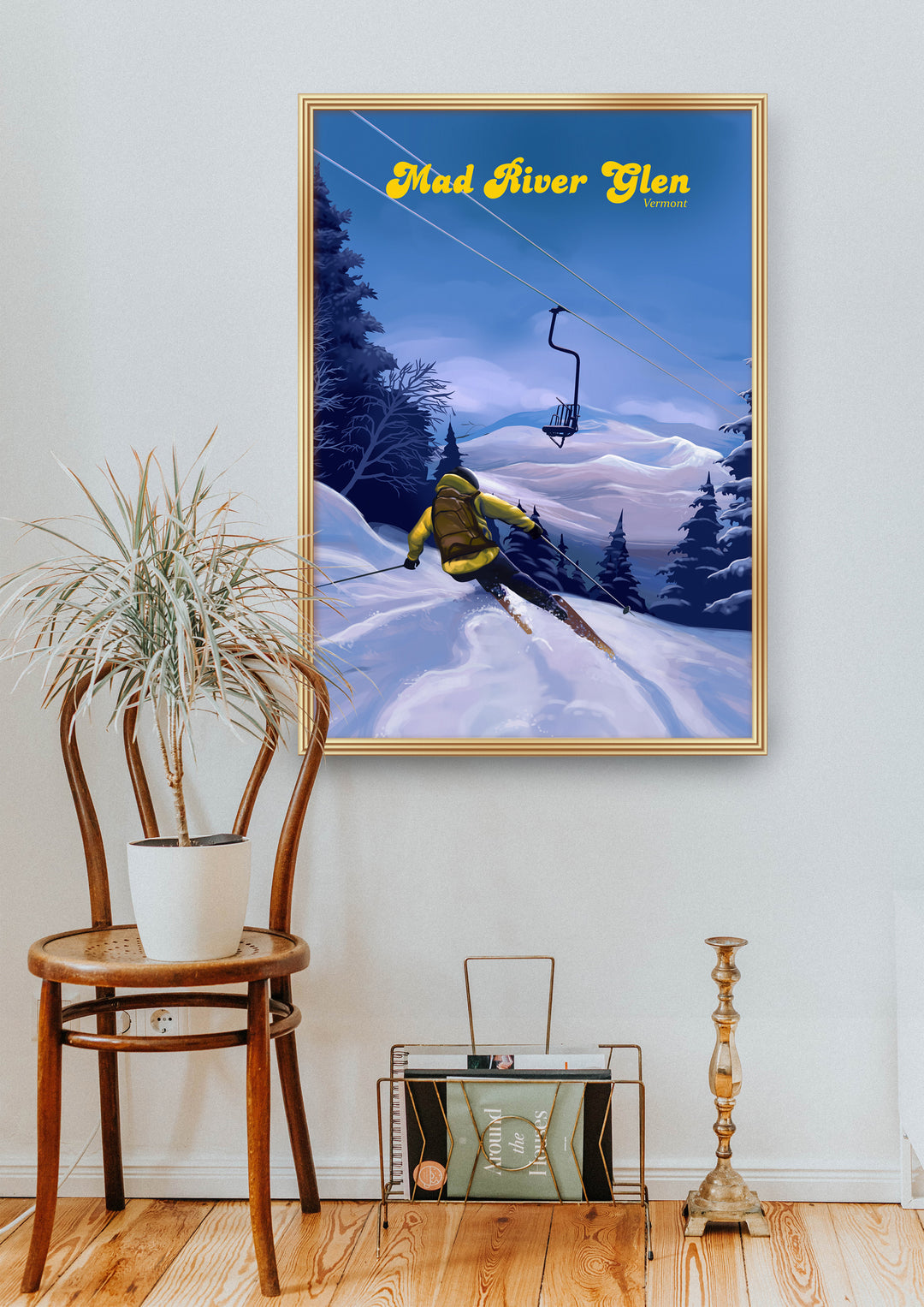 Mad River Glen Vermont Ski Resort Travel Poster