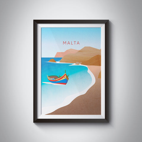 Malta Minimal Travel Poster