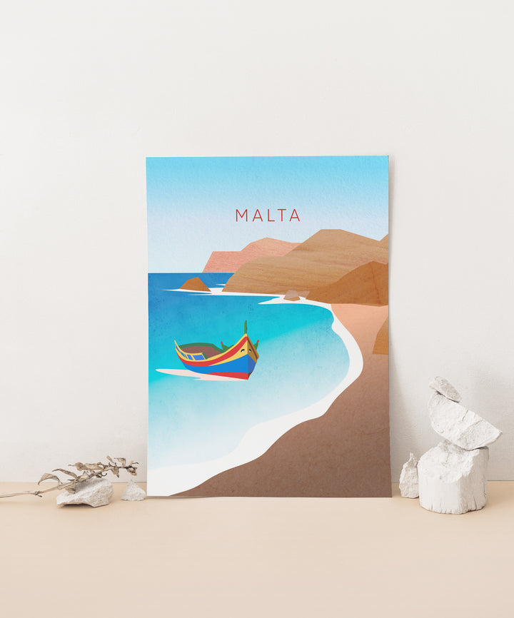 Malta Minimal Travel Poster