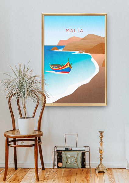 Malta Minimal Travel Poster