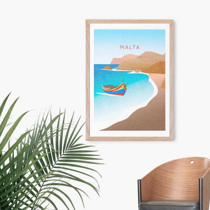 Malta Minimal Travel Poster