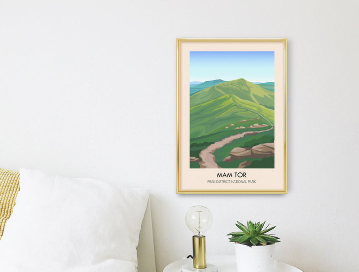 Mam Tor Peak District Travel Poster