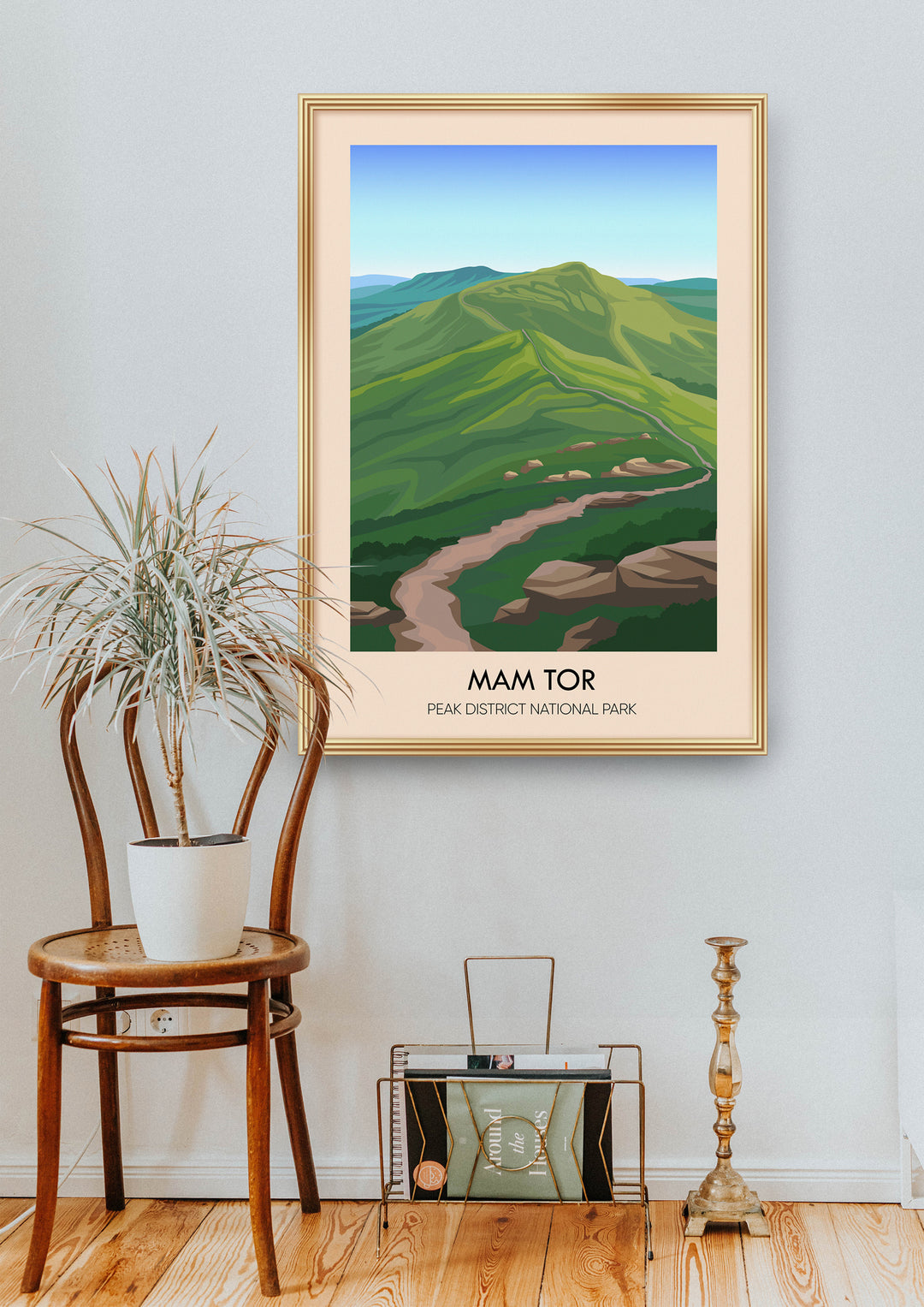 Mam Tor Peak District Travel Poster